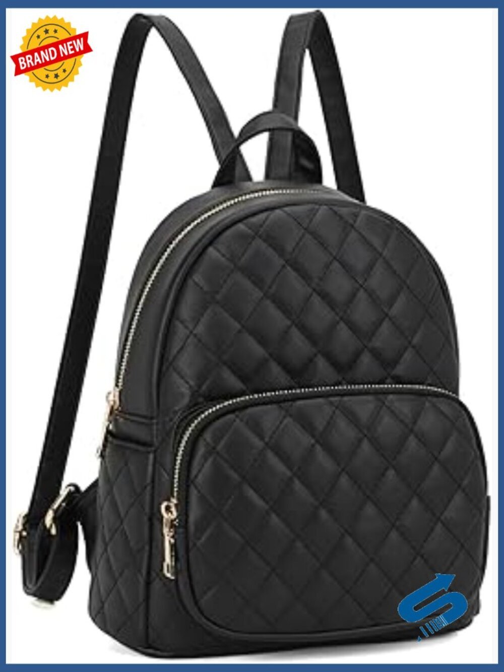 Quilted Mini Backpack for Women PU Leather Small Daypack Satchel